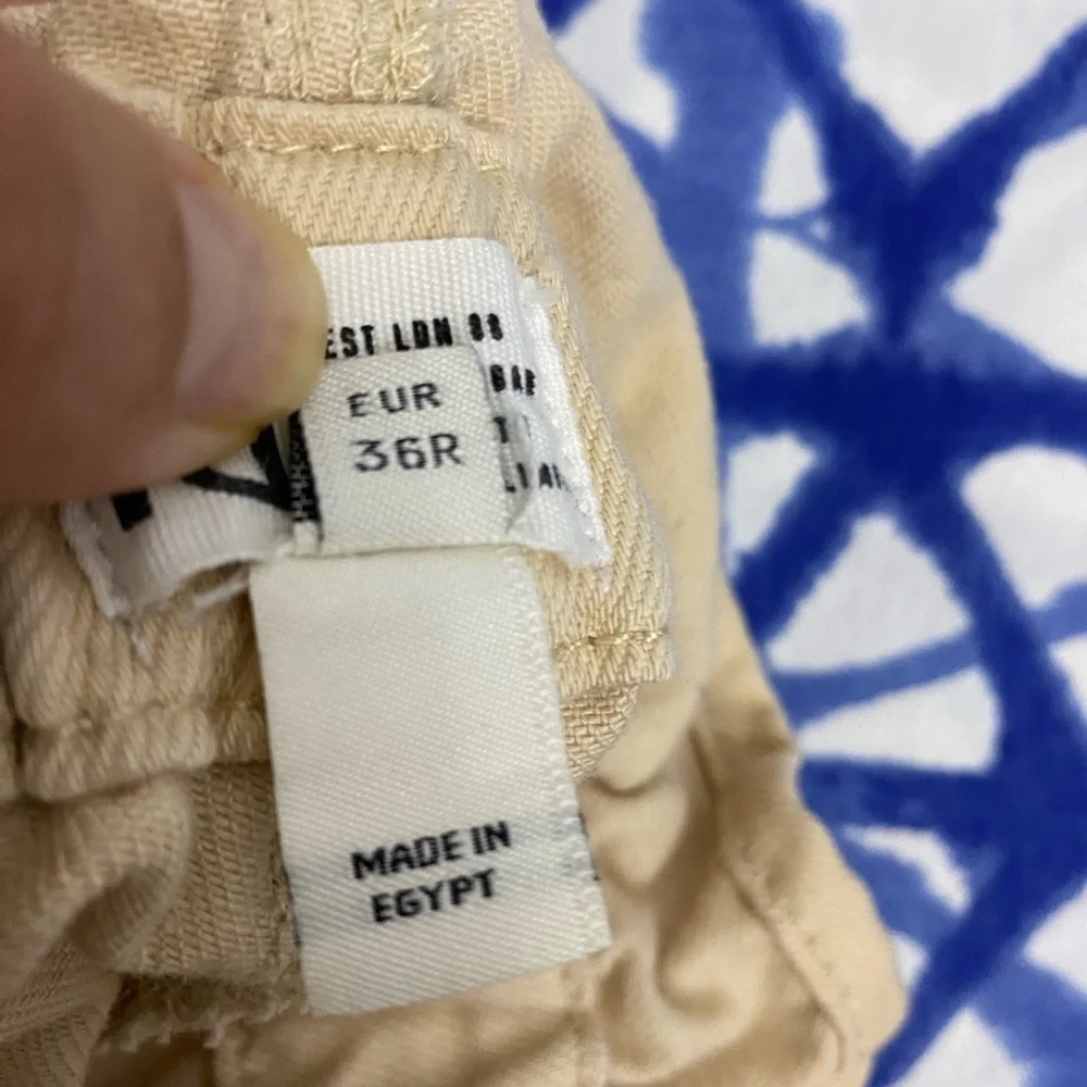 100%Cotton Paperbag Waist Pants, Highrise, Size 36 - Picture 5 of 13